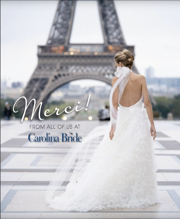 Carolina bride cover Paris Critsey Rowe