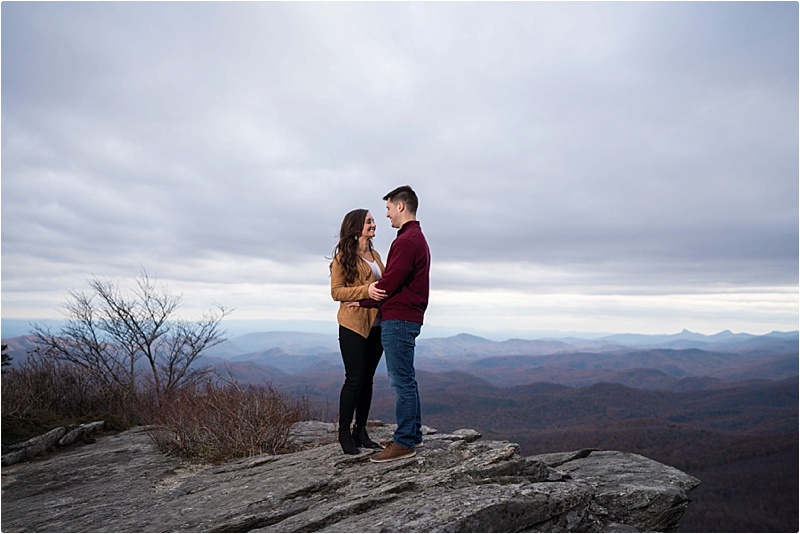 engagement shoot nc mountains
