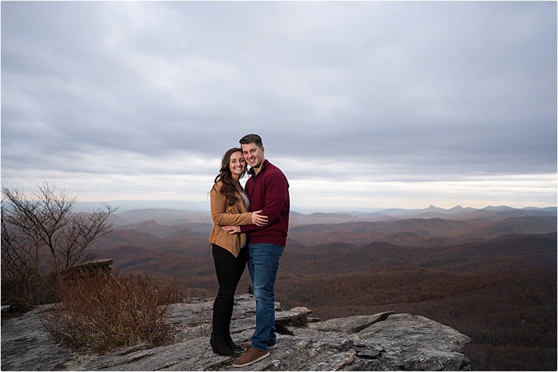 engagement shoot mountains