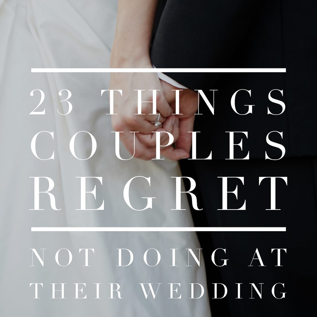 things wedding couples regret