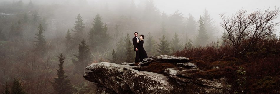 Mountain engagement photos in Boone Nc