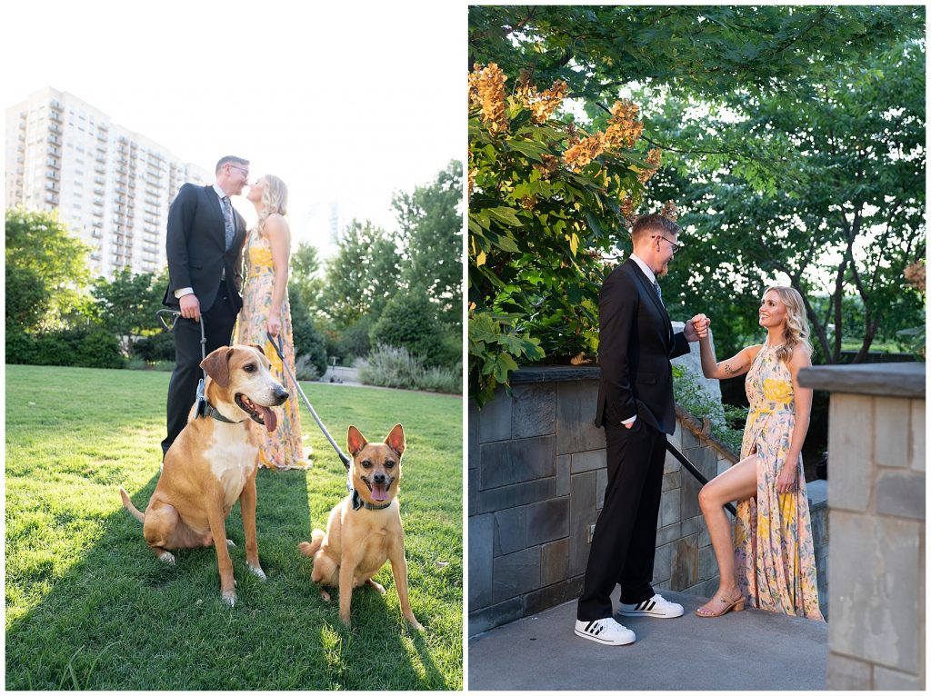 including dogs in engagement photos