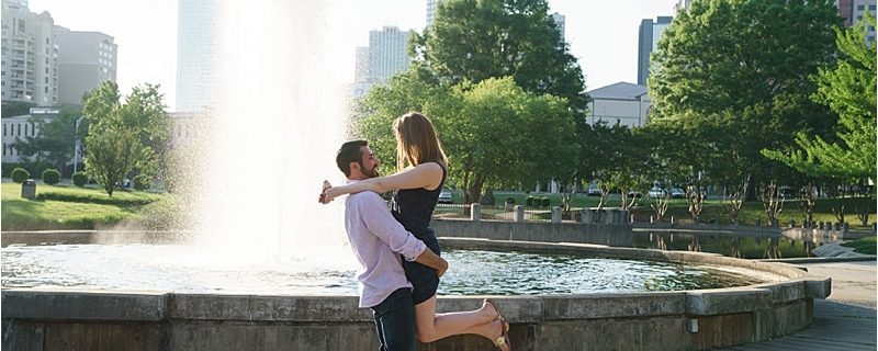 Charlotte NC uptown engagement photos locations