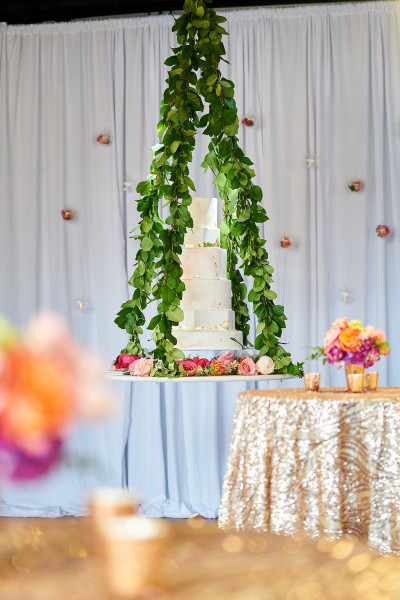 hanging wedding cake Terrace on Cedar Hill wedding reception venue Charlotte NC Photographers