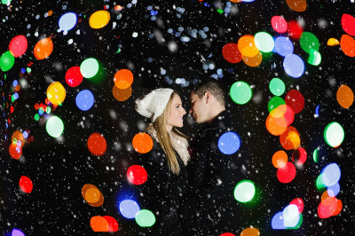 winter engagement photos in charlotte nc