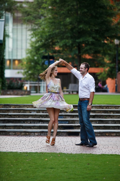 uptown charlotte engagement proposal photographer