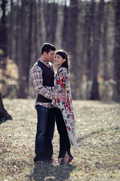 outdoor engagement photo shoot Daniel stowe botanical garden proposal