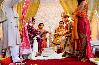 Westin Hotel Hindu wedding and reception venue Charlotte NC wedding photographers